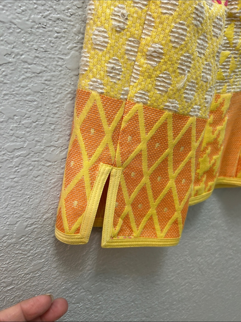 Vintage Carlisle Yellow and Orange Patchwork jacket - Picture 7 of 14